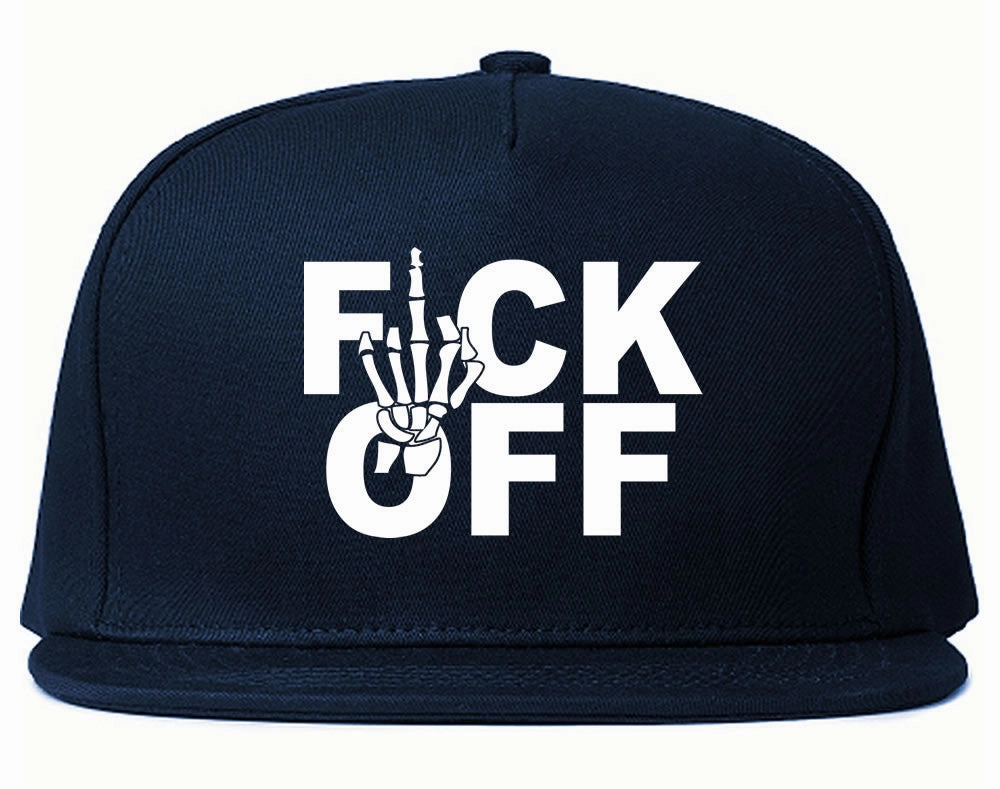 FCK OFF Skeleton Hand Snapback Hat