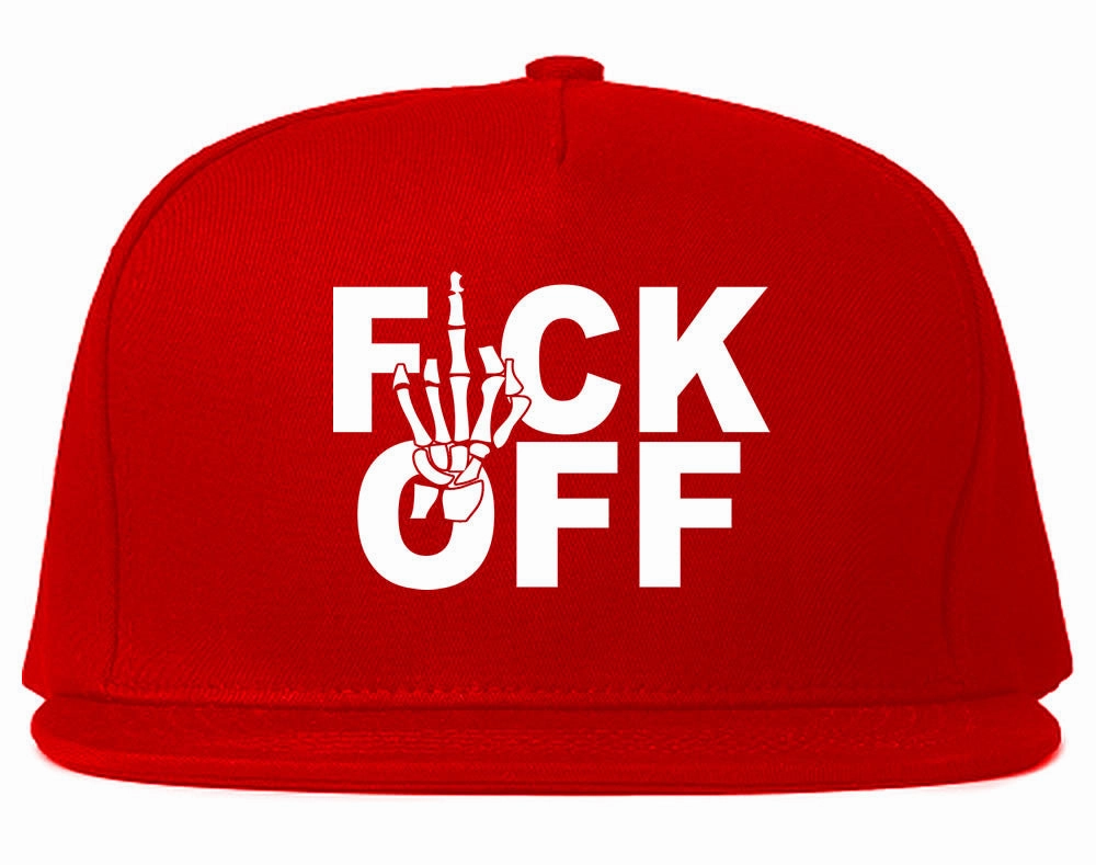 FCK OFF Skeleton Hand Snapback Hat
