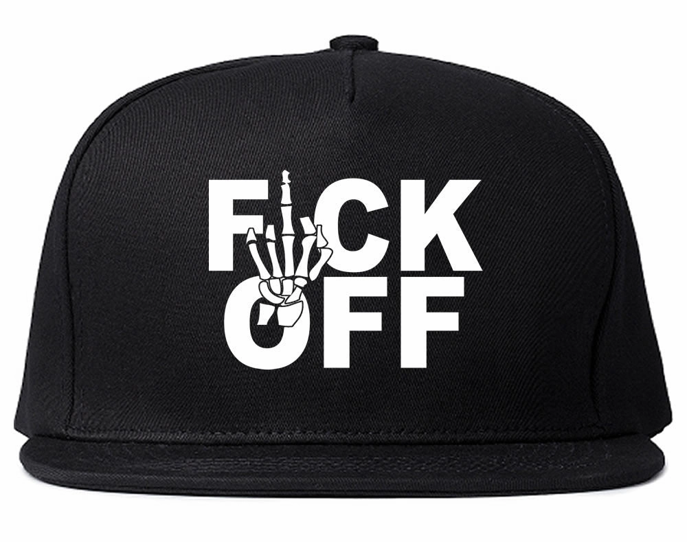 FCK OFF Skeleton Hand Snapback Hat