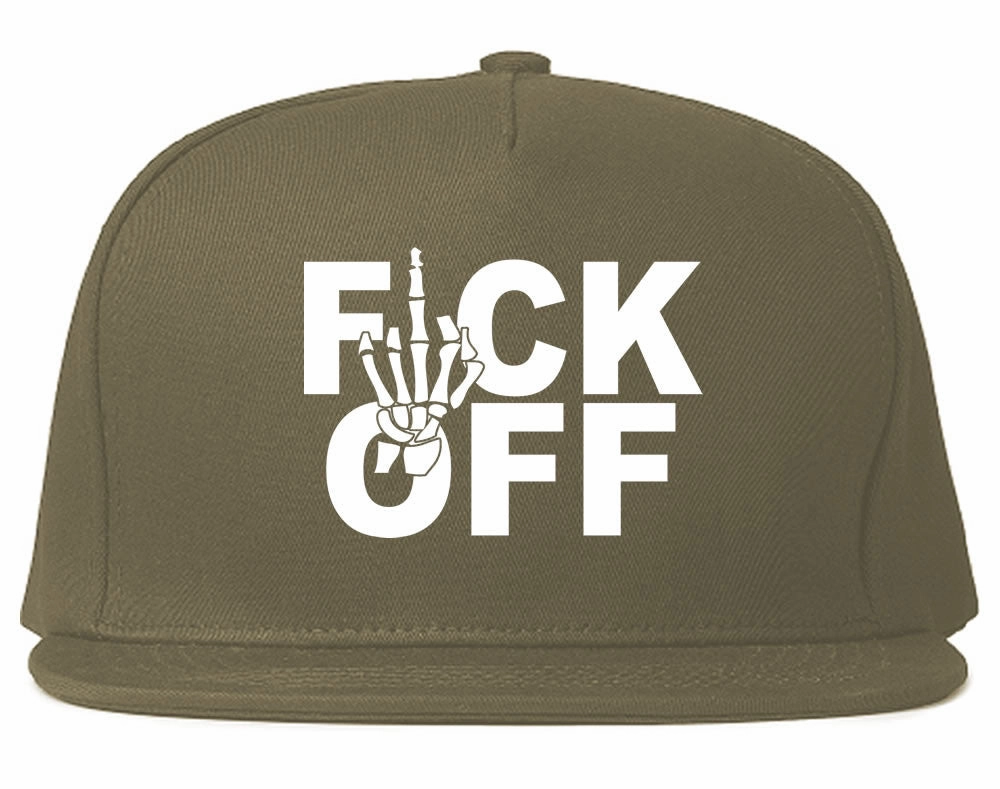 FCK OFF Skeleton Hand Snapback Hat