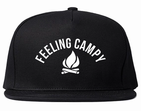 Feeling Campy Camp Fire Outdoor Mens Snapback Hat