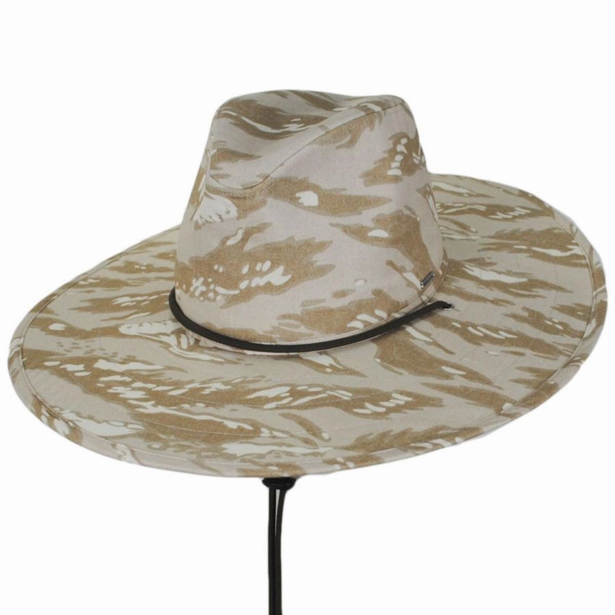 Field Camouflage Cotton Aussie Sun Hat - Off White