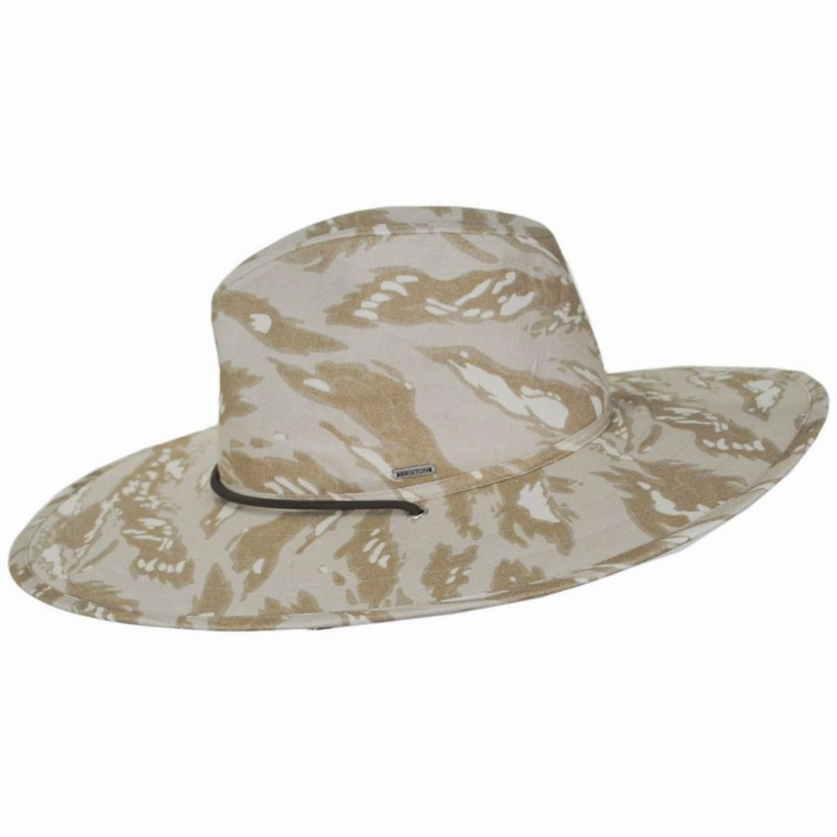Field Camouflage Cotton Aussie Sun Hat - Off White