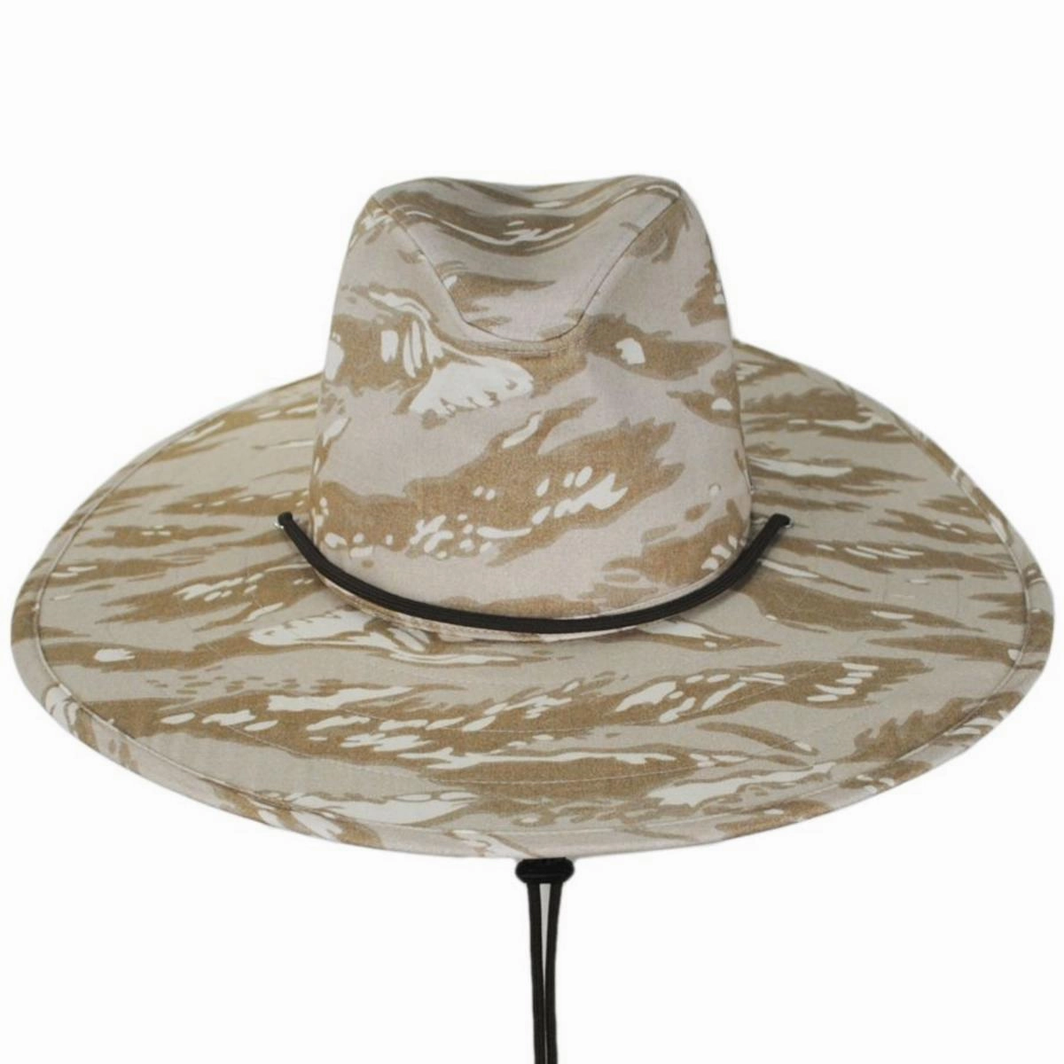 Field Camouflage Cotton Aussie Sun Hat - Off White