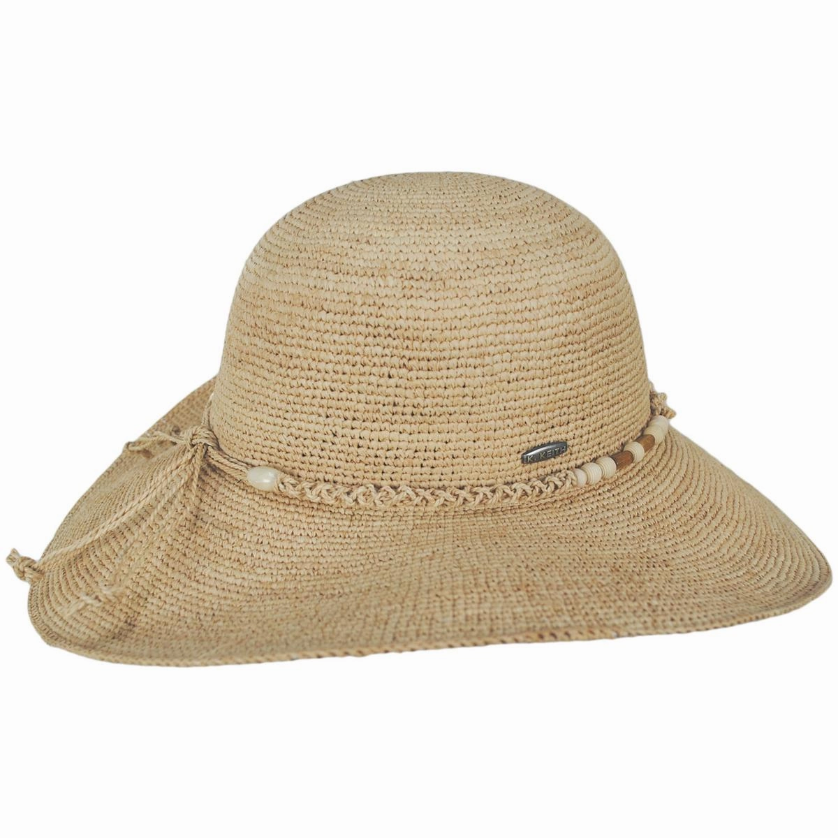 Fiesta Island Raffia Crochet Straw Swinger Sun Hat