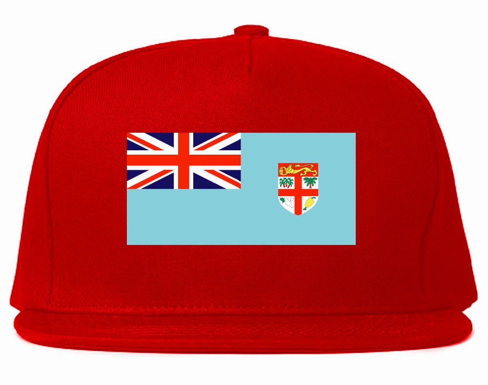 Fiji Flag Country Printed Snapback Hat Cap