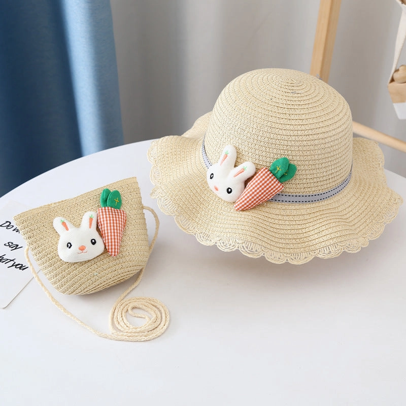 Fisherman Hat Girls' Straw Spring Summer Travel Breathable Sun