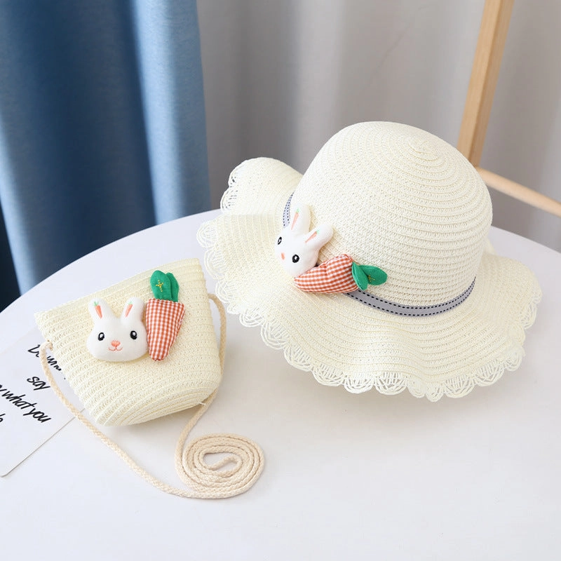 Fisherman Hat Girls' Straw Spring Summer Travel Breathable Sun