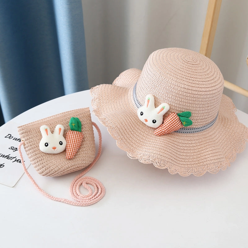 Fisherman Hat Girls' Straw Spring Summer Travel Breathable Sun