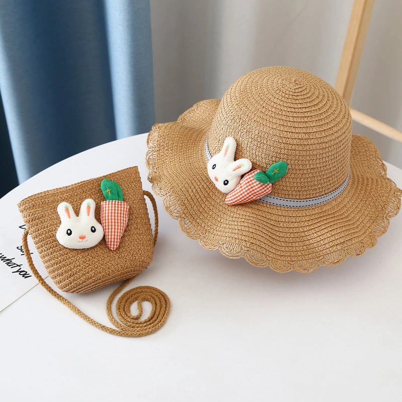 Fisherman Hat Girls' Straw Spring Summer Travel Breathable Sun