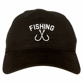 Fishing Hook Logo Mens Dad Hat Baseball Cap