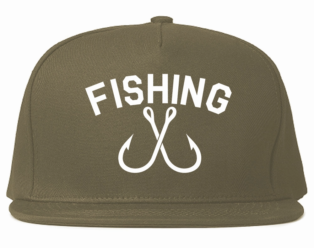 Fishing Hook Logo Mens Snapback Hat