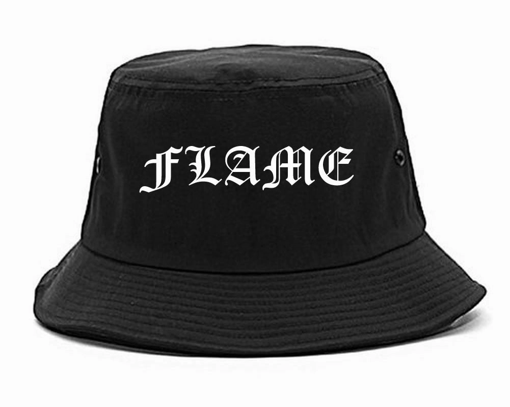 Flames of Fire Gold Frame Bucket Hat
