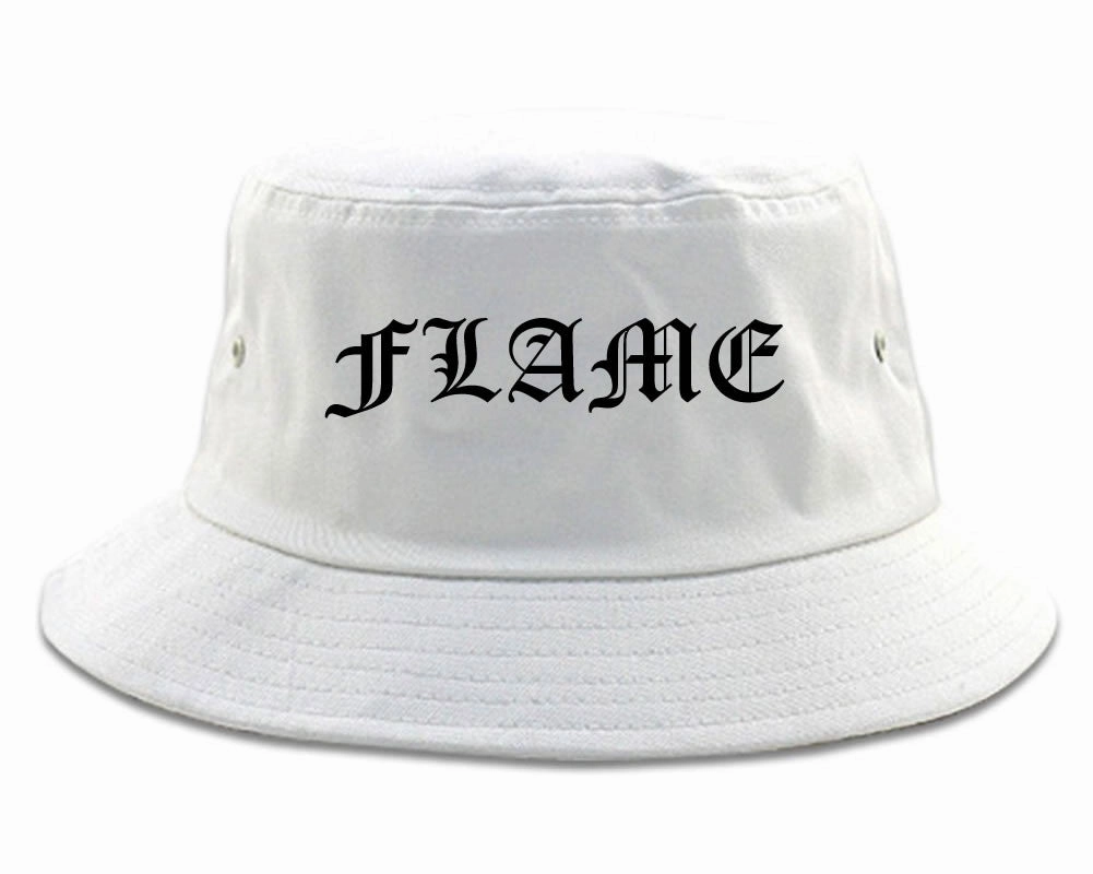 Flames of Fire Gold Frame Bucket Hat
