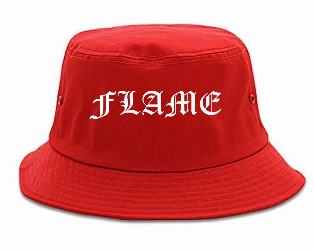 Flames of Fire Gold Frame Bucket Hat