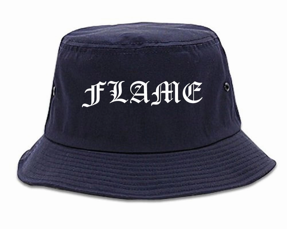 Flames of Fire Gold Frame Bucket Hat