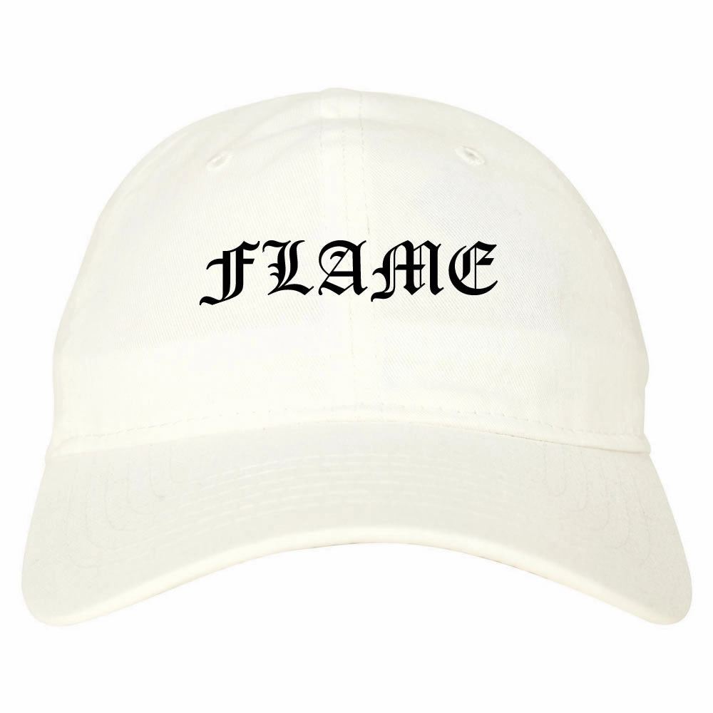 Flames of Fire Gold Frame Dad Hat
