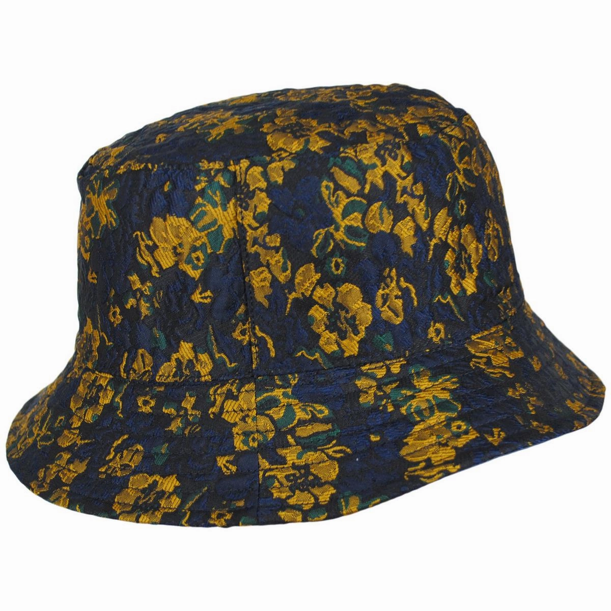 Floral Jacquard Reversible Bucket Hat