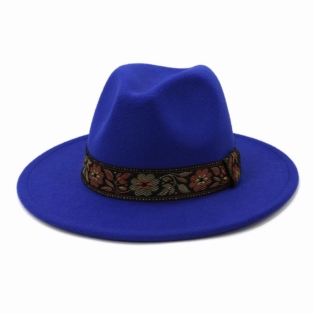 Floral Ribbon Fedora Hat