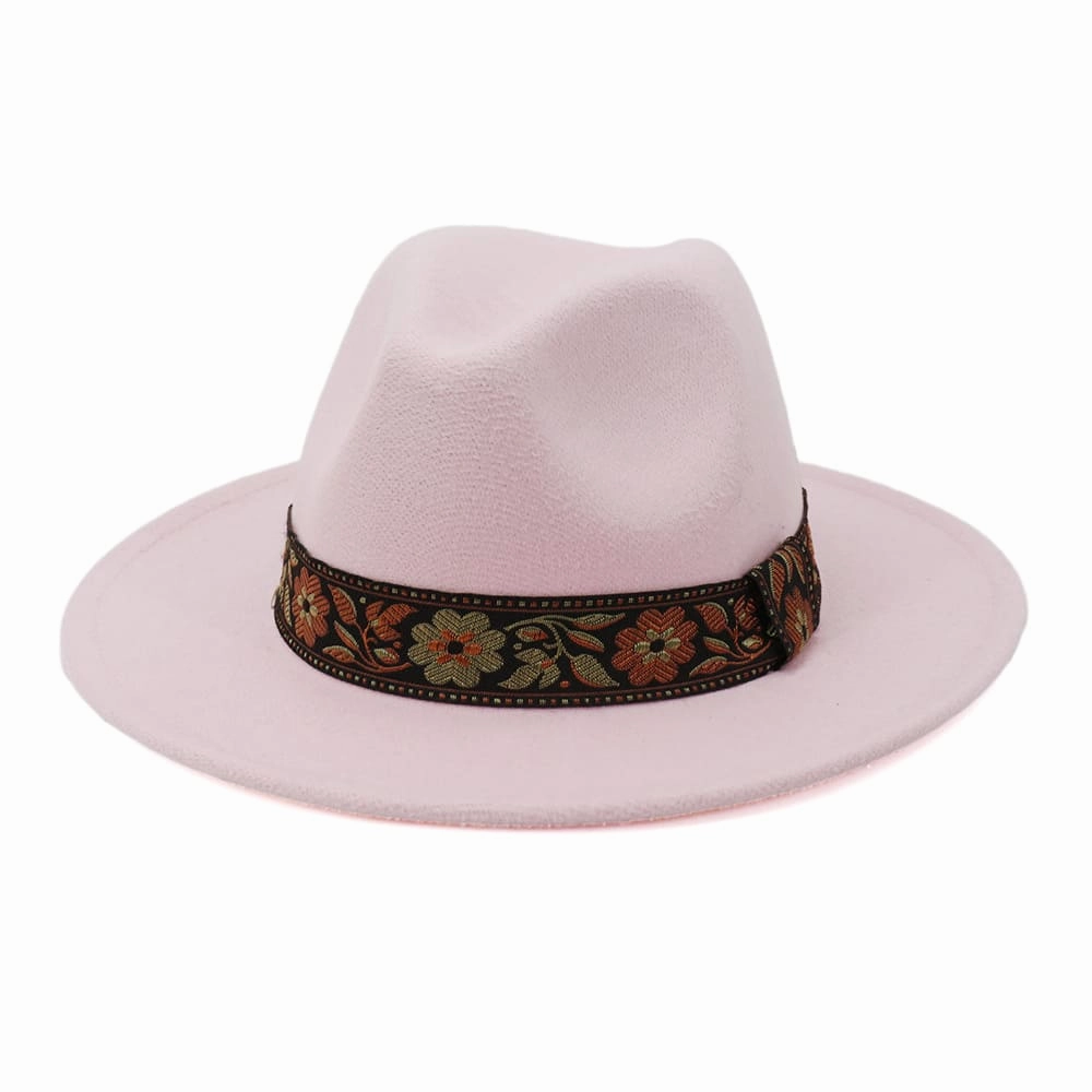 Floral Ribbon Fedora Hat