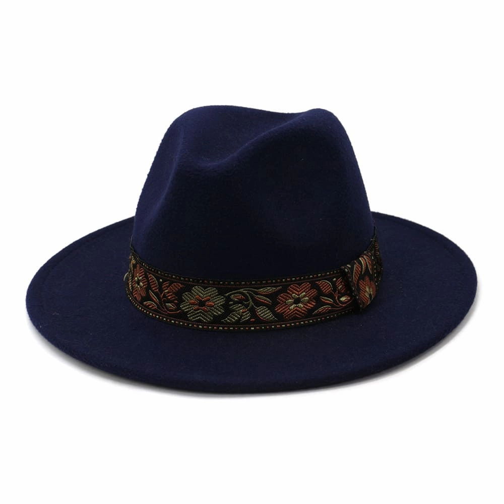 Floral Ribbon Fedora Hat