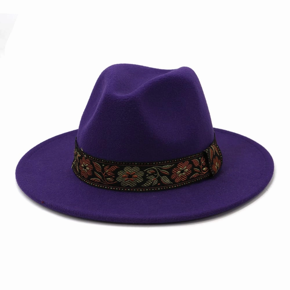 Floral Ribbon Fedora Hat