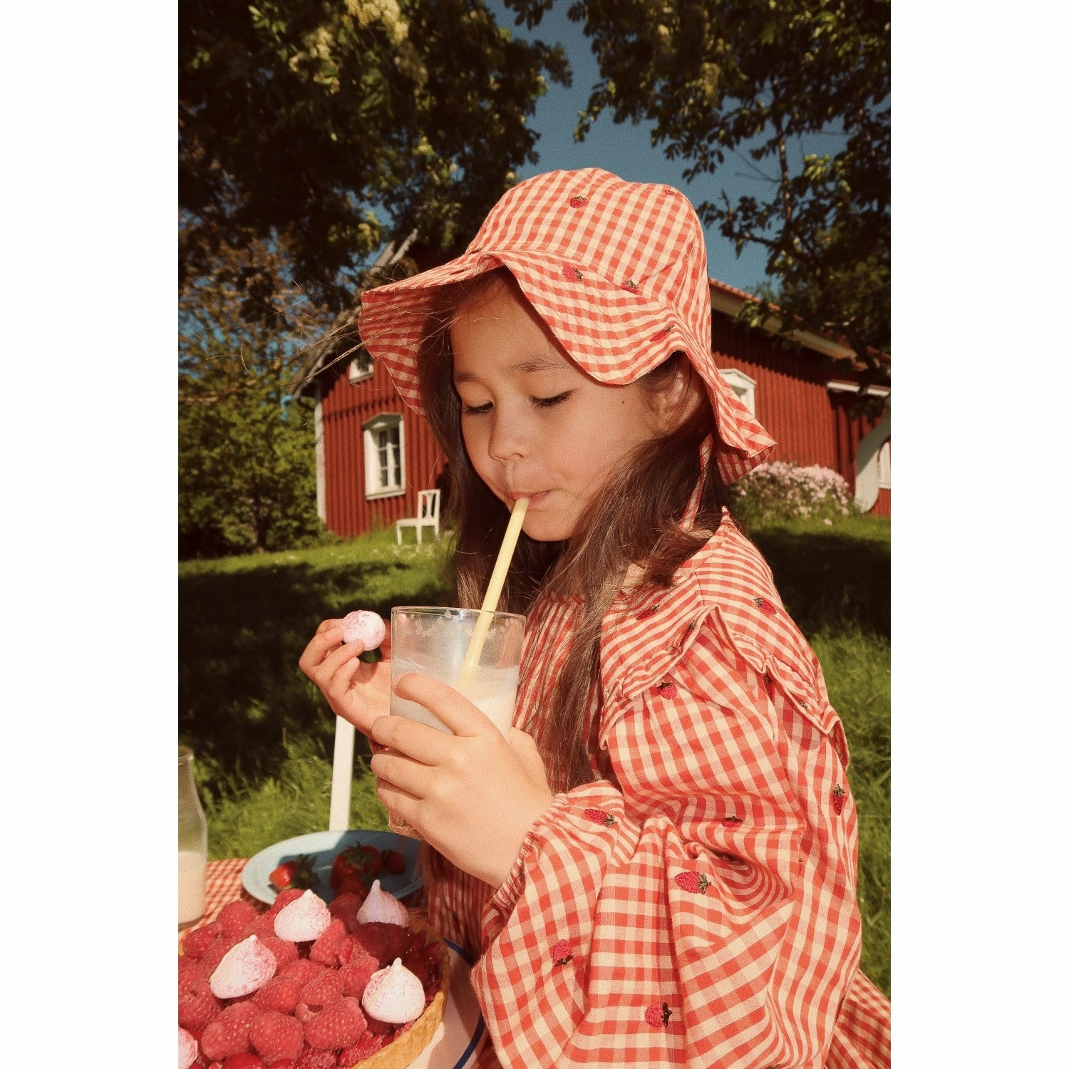 Flss Berry Gingham Molly Sunhat
