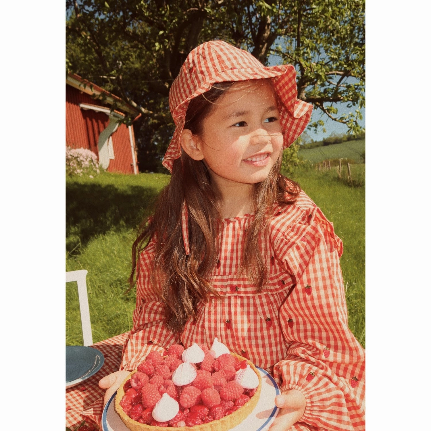 Flss Berry Gingham Molly Sunhat
