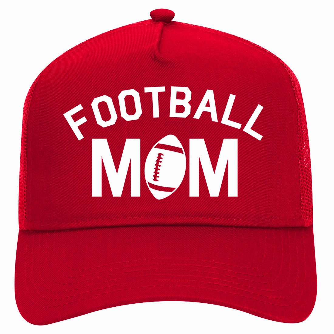 Football Mom Sports Retro Adult 5 Panel Mesh Trucker Hat