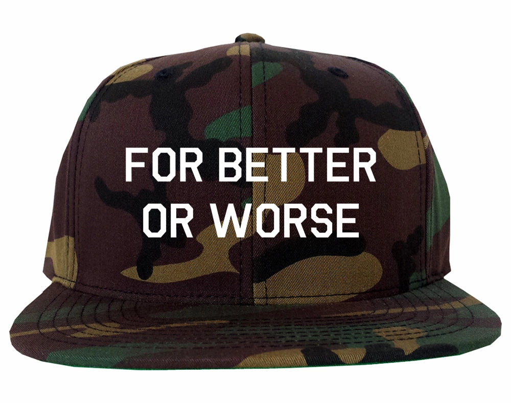 For Better Or Worse Mens Snapback Hat