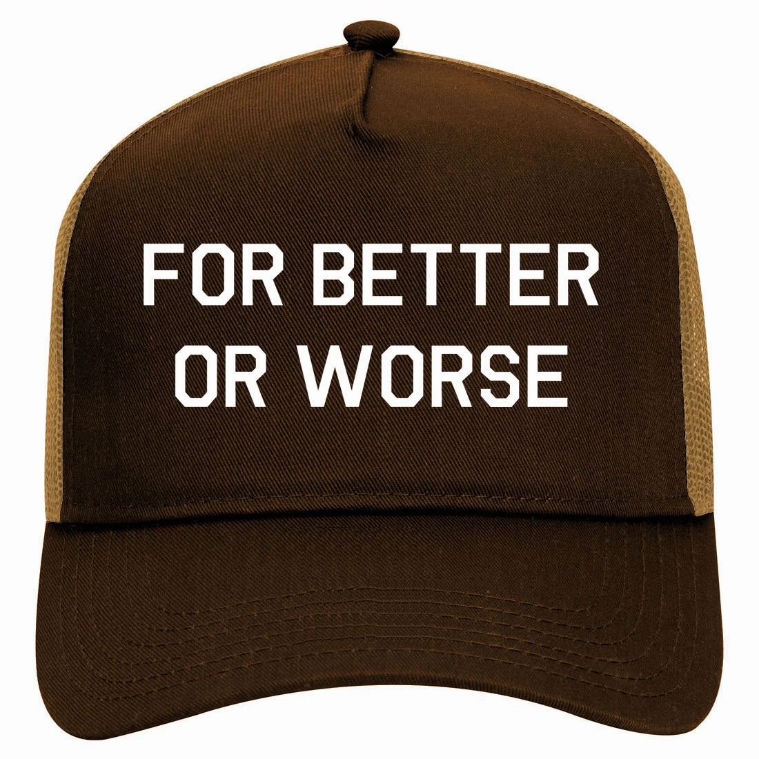 For Better Or Worse Retro Adult 5 Panel Mesh Trucker Hat