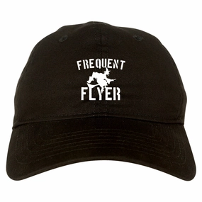 Frequent Flyer Witch Funny Halloween Mens Dad Hat