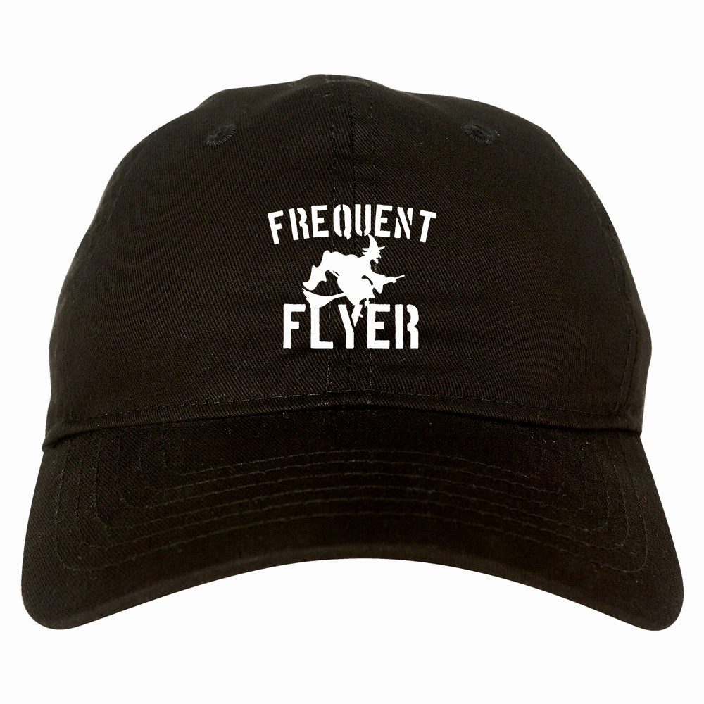 Frequent Flyer Witch Funny Halloween Mens Dad Hat