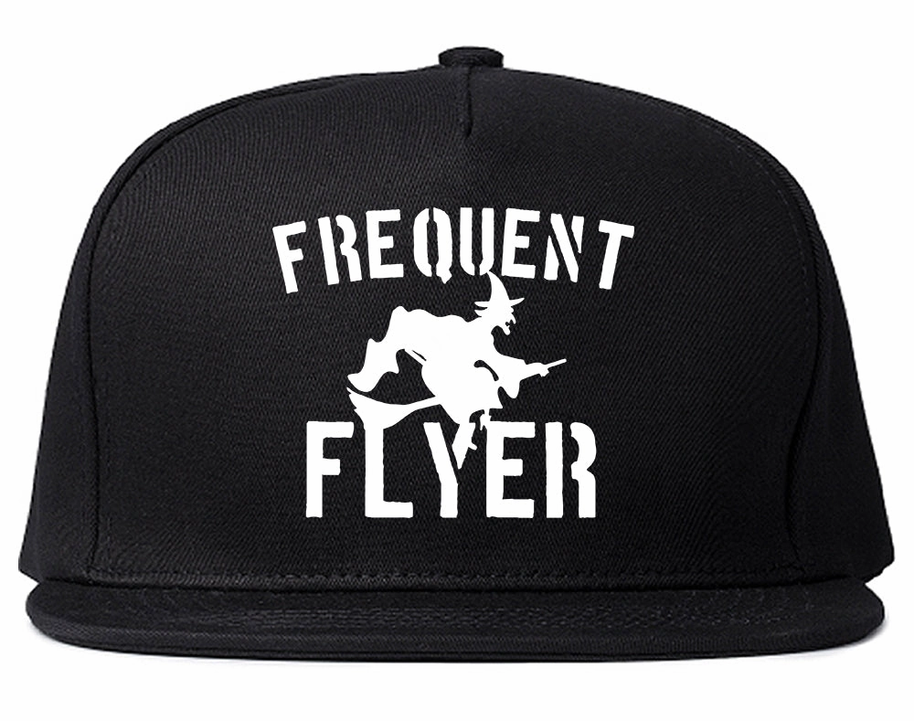 Frequent Flyer Witch Funny Halloween Mens Snapback Hat