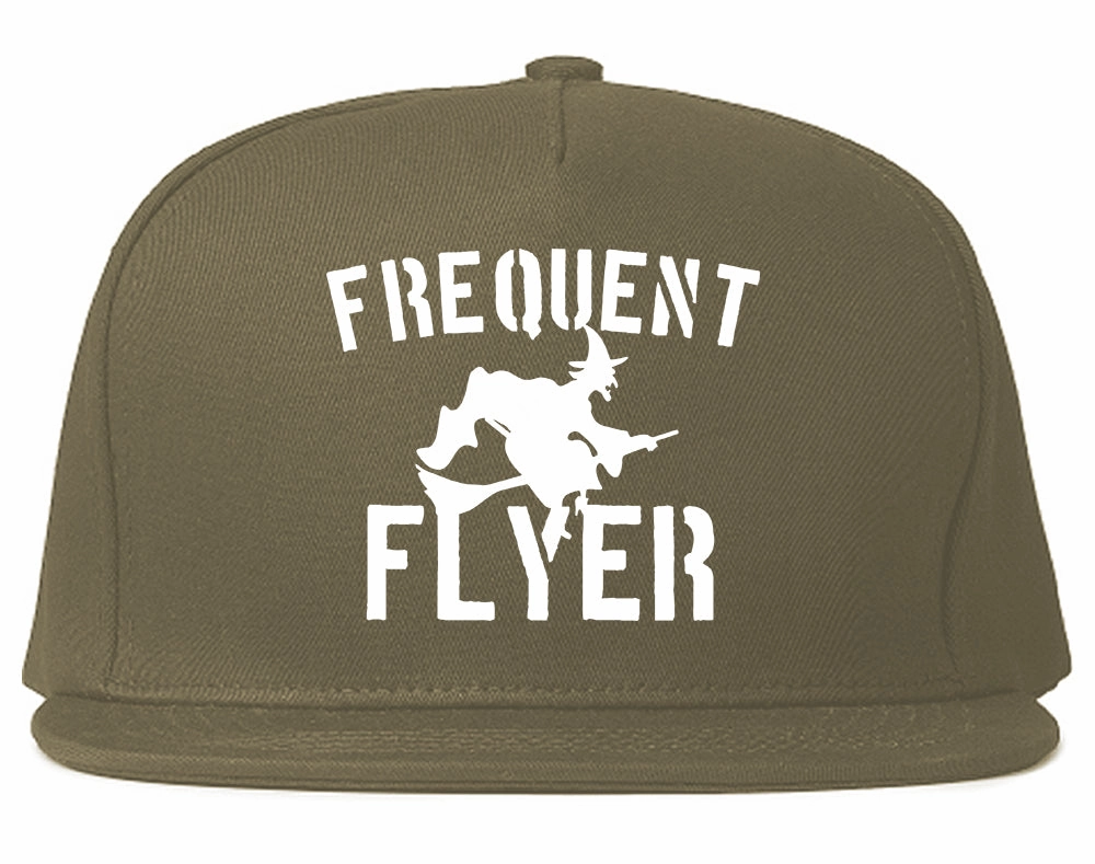 Frequent Flyer Witch Funny Halloween Mens Snapback Hat