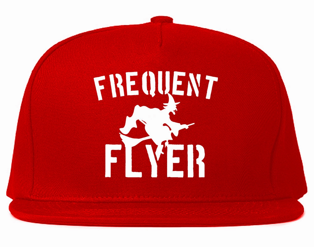Frequent Flyer Witch Funny Halloween Mens Snapback Hat