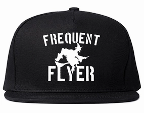 Frequent Flyer Witch Funny Halloween Mens Snapback Hat
