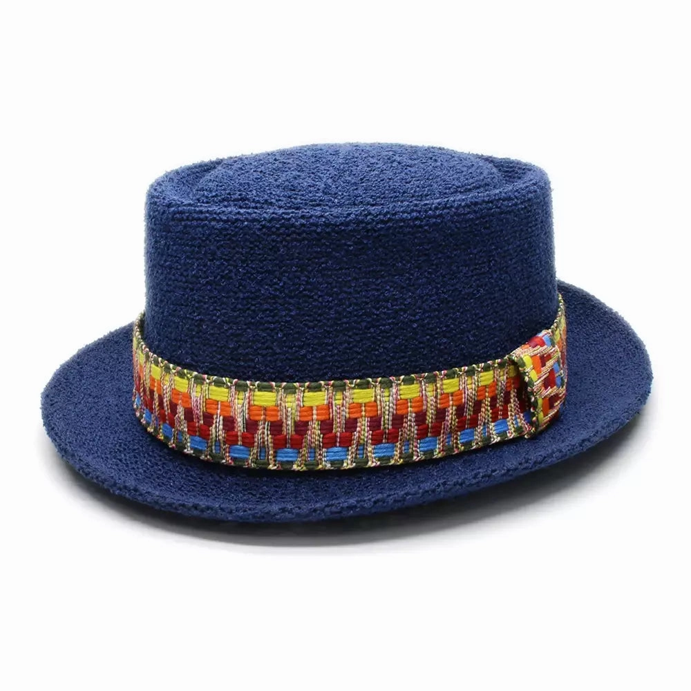 Fribourg Handmade Braided Porkpie Hat