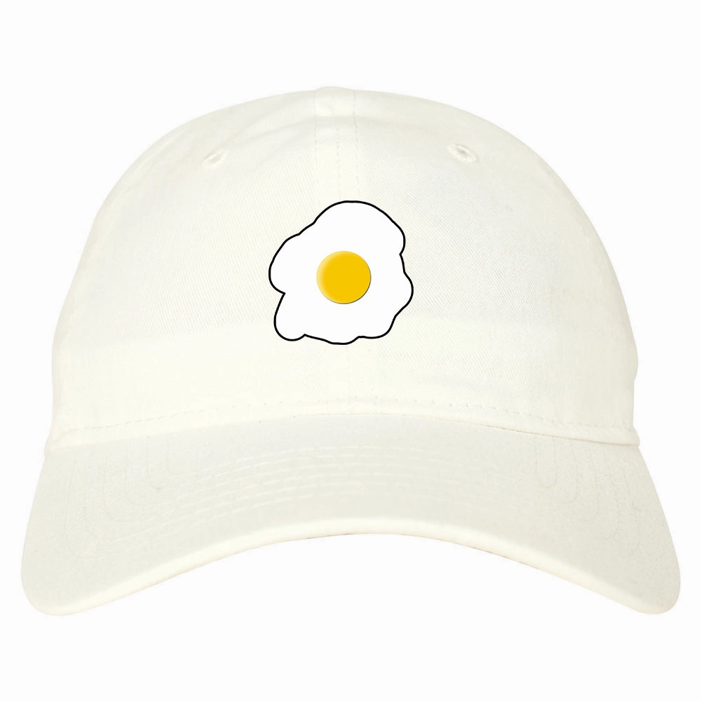 Fried Egg Breakfast Chest Mens Dad Hat Baseball Cap