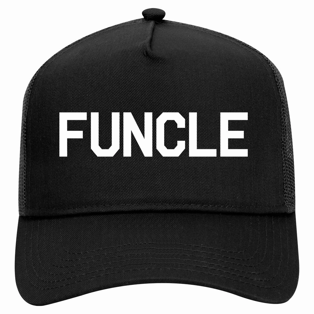Funcle Fun Funny Uncle Retro Adult 5 Panel Mesh Trucker Hat