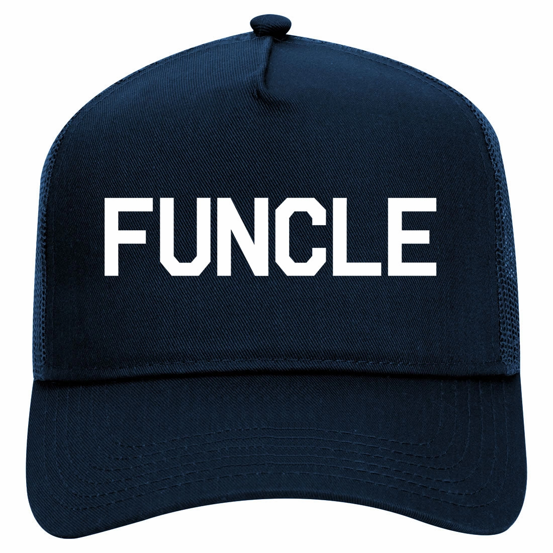 Funcle Fun Funny Uncle Retro Adult 5 Panel Mesh Trucker Hat