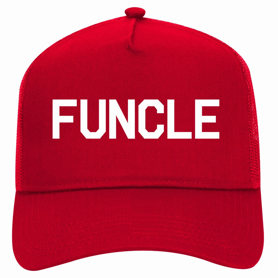 Funcle Fun Funny Uncle Retro Adult 5 Panel Mesh Trucker Hat
