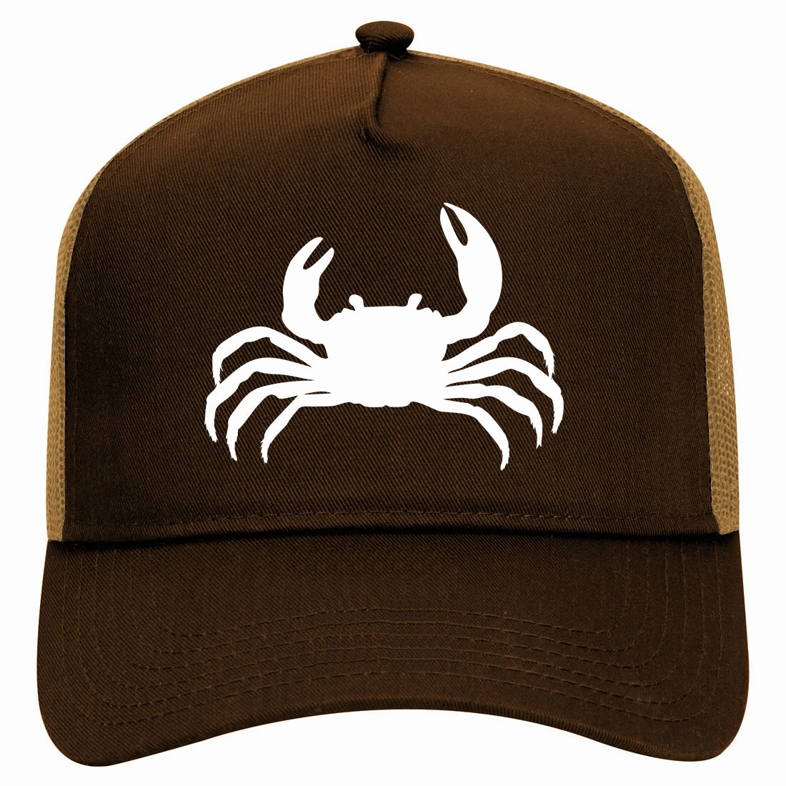 Funny Crab Retro Adult 5 Panel Mesh Trucker Hat