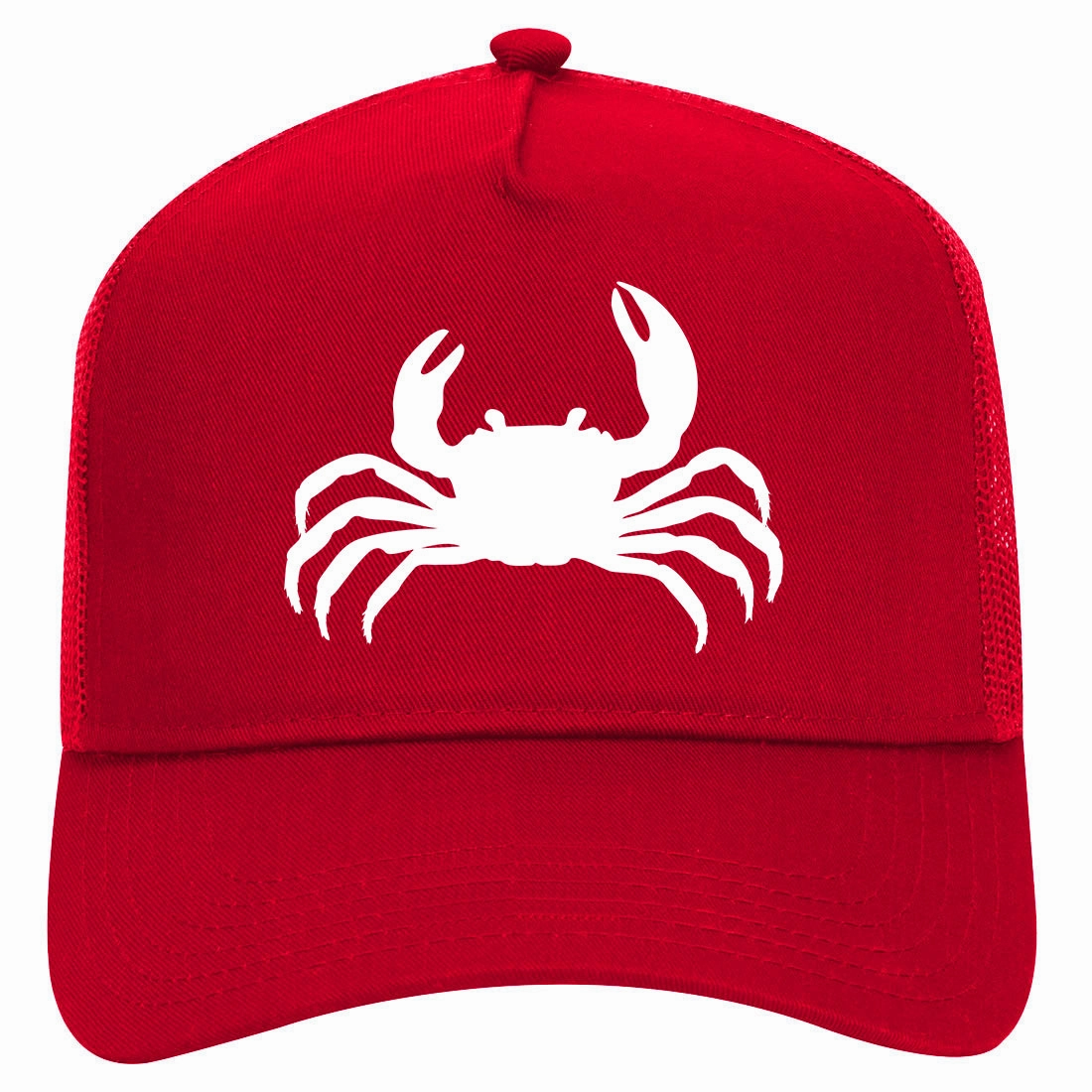 Funny Crab Retro Adult 5 Panel Mesh Trucker Hat