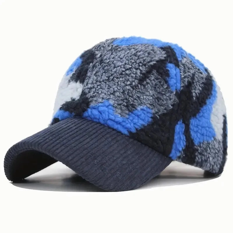 Fur Camouflage Corduroy Baseball Cap