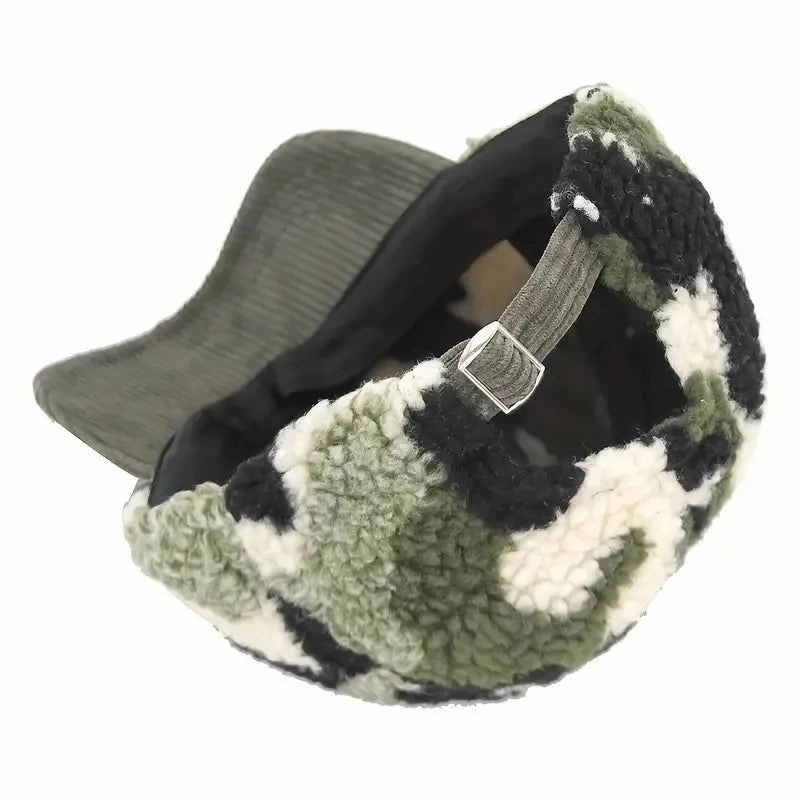 Fur Camouflage Corduroy Baseball Cap
