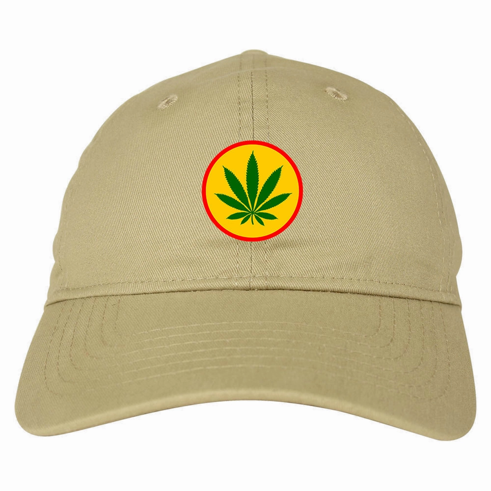 Ganja Green Weed Leaf Chest Mens Dad Hat Baseball Cap