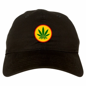 Ganja Green Weed Leaf Chest Mens Dad Hat Baseball Cap