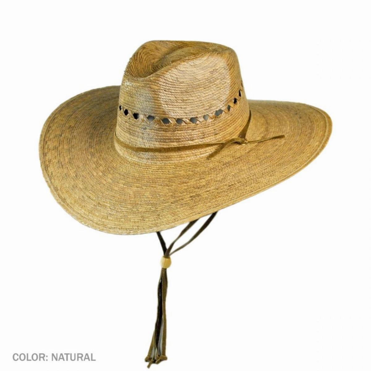 Gardener Lattice Palm Straw Wide Brim Hat
