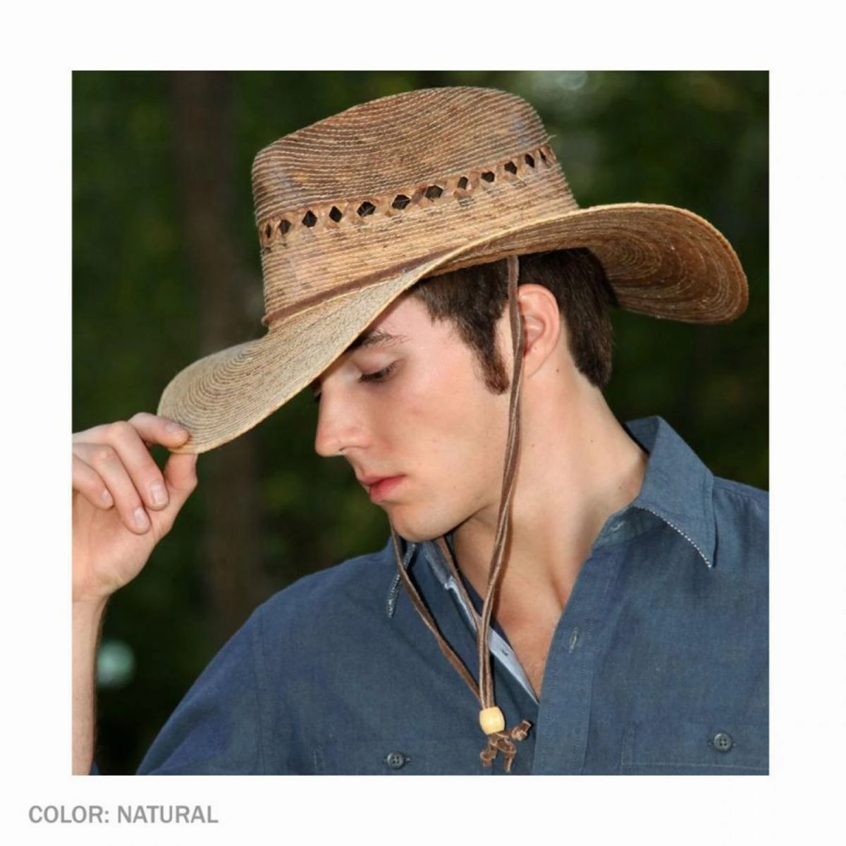 Gardener Lattice Palm Straw Wide Brim Hat
